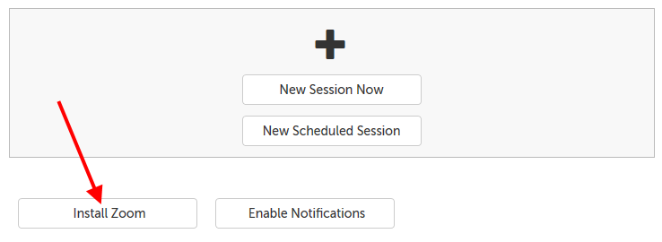 Install Zoom button